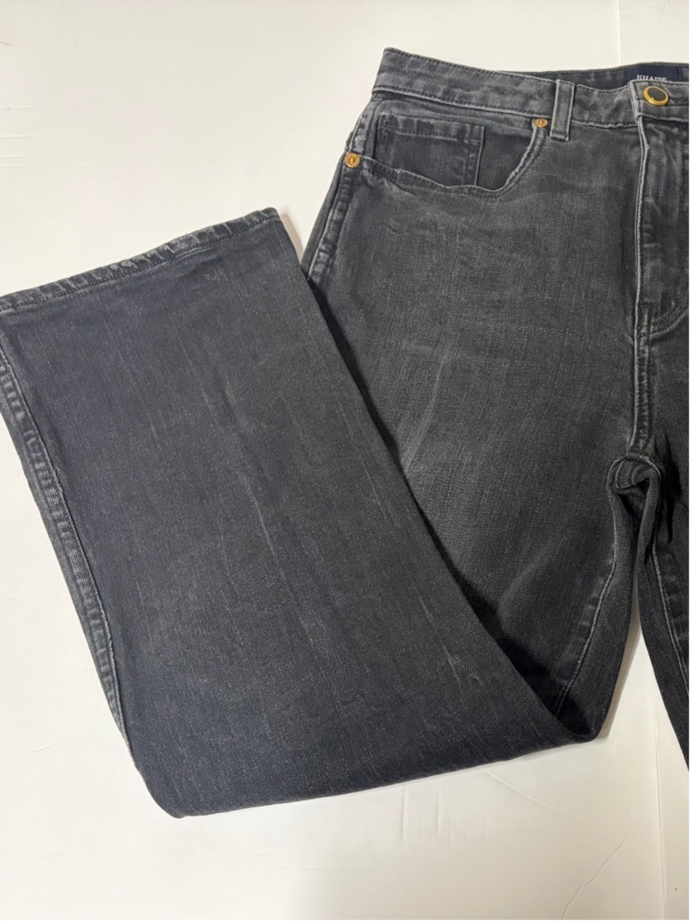 Khaite Benny Straight Leg Jeans Black Crop Ankle - Picture 5 of 7